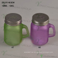 Farbe Nin S / P Deckel Mini Jar Clear mit Griff Glas Mason Gläser zum Verkauf